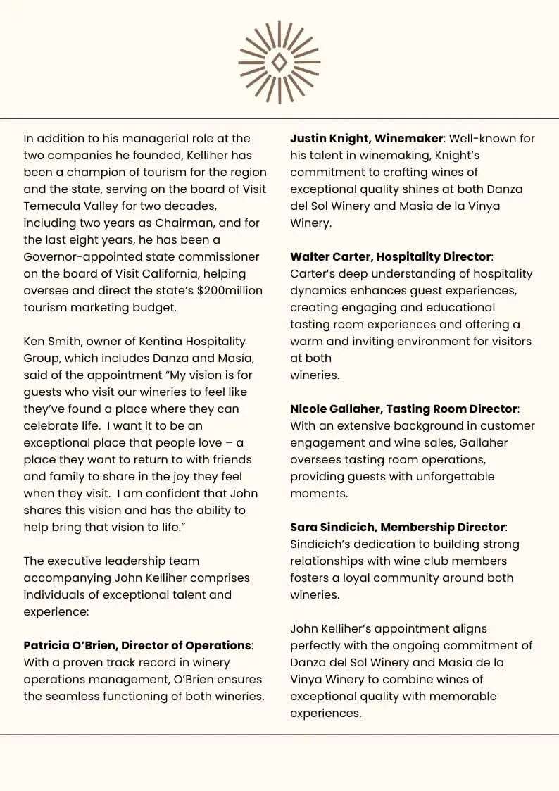 John Kelliher press release 1